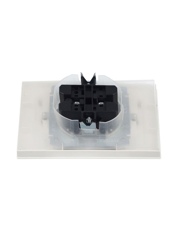 Розетка 2-м СП BRITE РСбш12-3-44-БрЖ 16А в сборе IP44 с крышкой жемчуж. IEK BR-R26-16-44-K36-F
