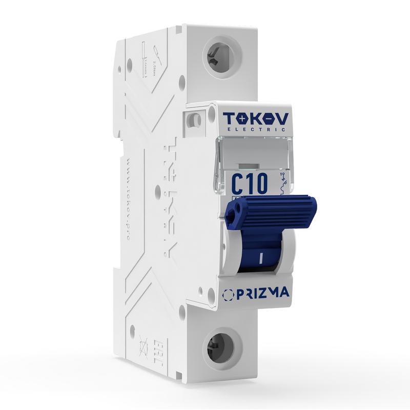 Выключатель автоматический модульный 1п C 10А 4.5кА PRIZMA TOKOV ELECTRIC TKE-PZ45-MCBI-1-10-C