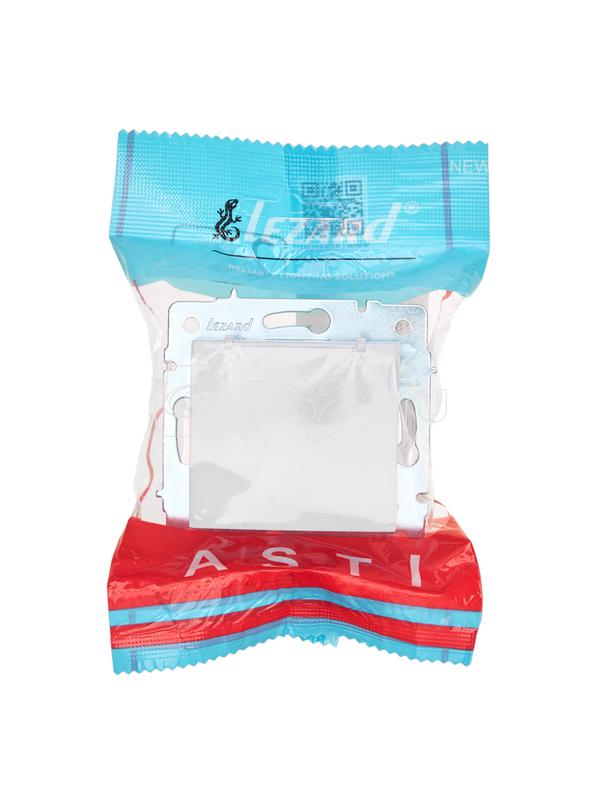 Розетка 1-м СП ASTI 16А IP20 с заземл. с крышкой термопласт механизм бел. LEZARD 7081-0288-123В