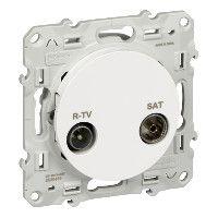 Розетка телевизионная одиночная TV/R/SAT 1-м СП Odace механизм бел. SchE S52R454