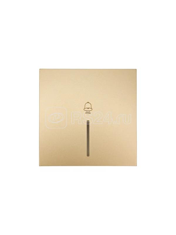 Кнопка звонка с индик. СП ZIMA IP20 безвинт. зажим зол. LEZARD 704-3688-108QC