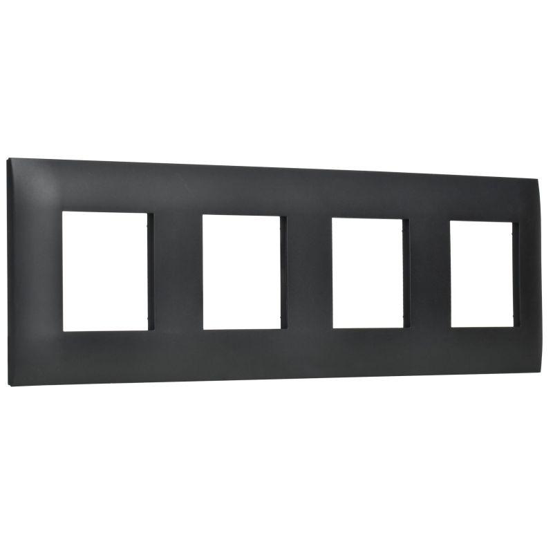 Рамка 4-м SKANDY SK-F04Bl черн. IEK SK-M42-K02