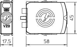 Вставка 320В SurgeController V20-0- 320 OBO 5095366