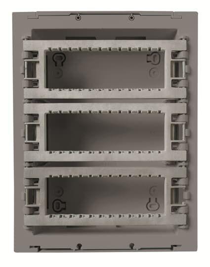 Бокс поста централизации открытого монтажа на 18 модулей (3 ряда) антрацит ABB 2CLA129300T1801