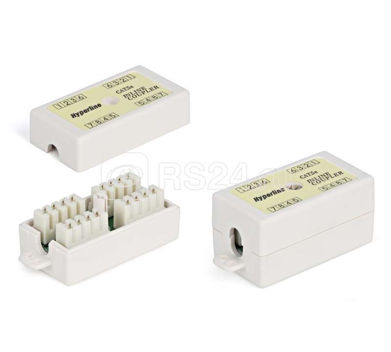 Адаптер проходной (coupler) Keystone Jack RJ45 (8P8C) 4 пары кат.5E CA2-KJ-C5e-WH бел. Hyperline 44821
