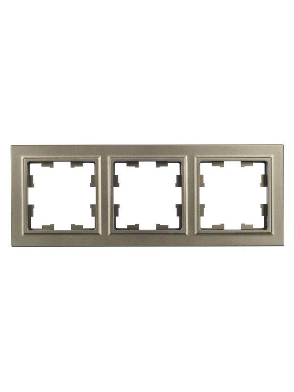 Рамка 3-м BRITE РУ-3-БрШ шампань IEK BR-M32-K37