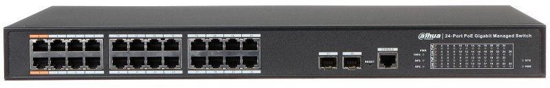 Коммутатор управляемый DH-PFS4226-24GT-360 24G 2SFP 22PoE+ 360Вт Dahua 1363304