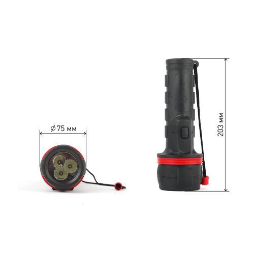 Фонарь R2D (3хLED 2хD резина блистр) ЭРА C0036217