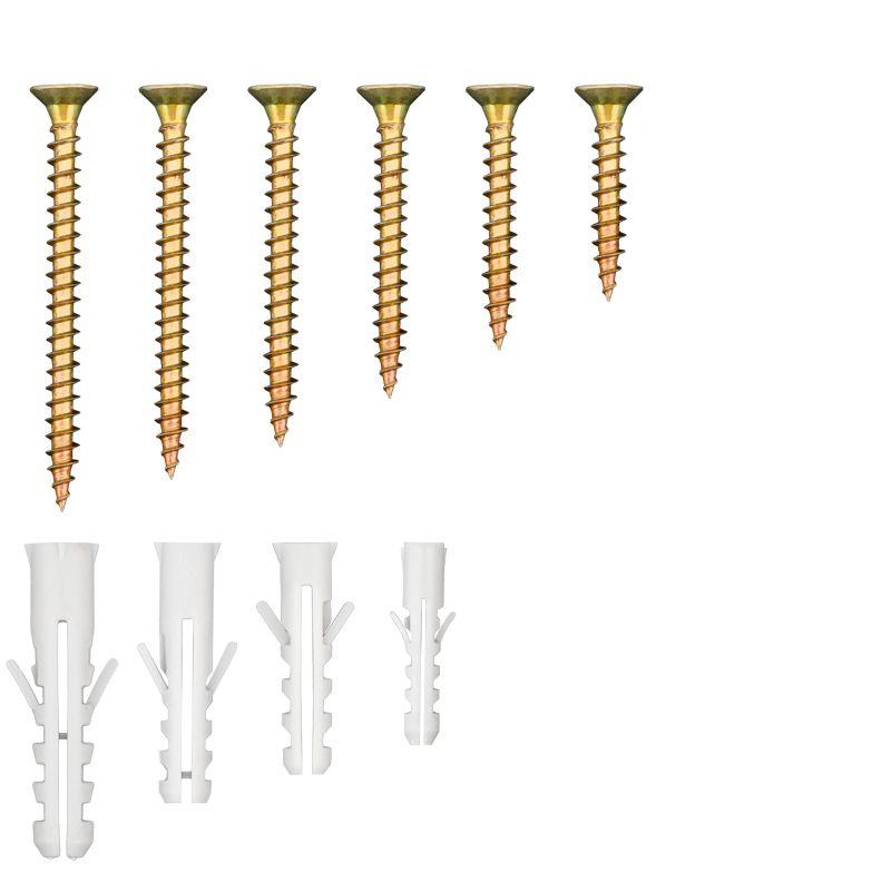 Набор саморезов и дюбелей 590шт пластик. коробка Kranz KR-01-3101-03