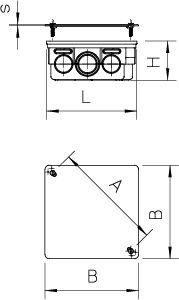Коробка распределительная СП 250х250х65мм UV 250 K OBO 2003136
