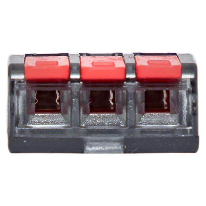 Клемма строительно-монтажная СМК 221-413 с рычагом 3 отверстия 0.2-4.0кв.мм (блист.20шт) PROxima EKF plc-smk-221-413b-20