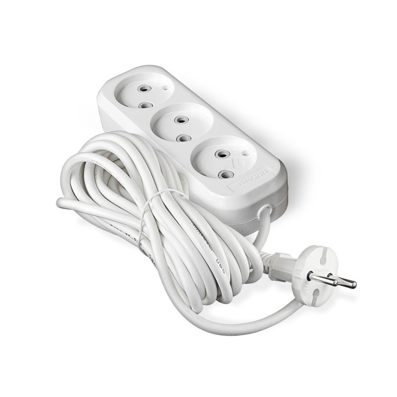 Удлинитель 3х7м без заземл. 10А IP20 Е-203 ПВС 2х1 АБС-пластик UNIVersal 9631966