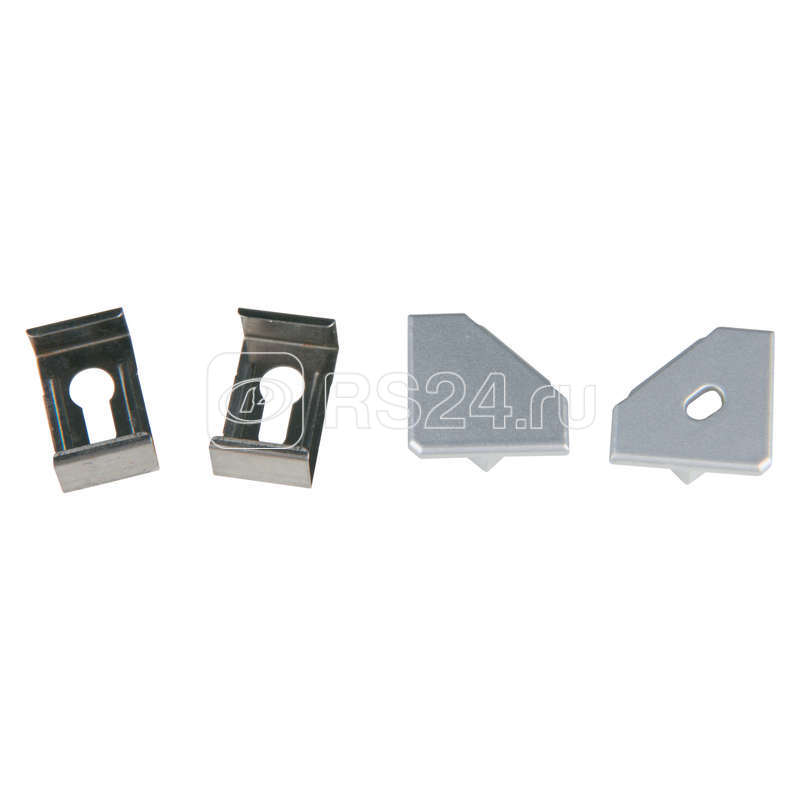 Набор аксессуаров UFE-N04 SILVER A POLYBAG для алюм. профиля крепеж. скобы 4шт сталь заглушки 4шт пластик серебр. Uniel UL-00000624
