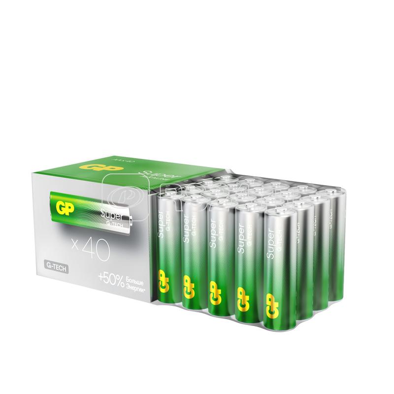 Элемент питания алкалиновый AA/LR6 1.5В Super Alkaline (уп.40шт) GP 1207