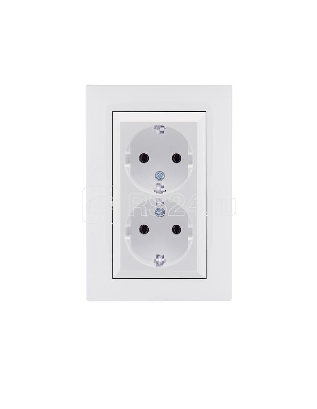 Розетка 2-я Karea RIZZ с заземл. бел. Makel 88001082
