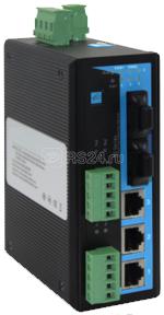 Коммутатор управляемый промышленный 3х10/100Base-T 2х100Base-FX SC до 20км 2хRS-485 -40+70С DC12-48В GIGALINK GL-SW-F206-07SC-RS485