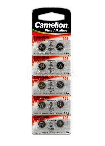 Элемент питания G G6(371A) BL-10 (блист.10шт) Camelion 1553