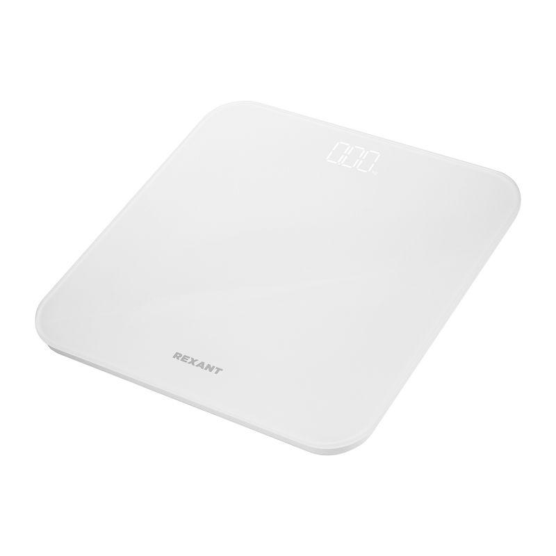 Весы напольные электронные бел. стекло до 180кг Rexant 72-1010