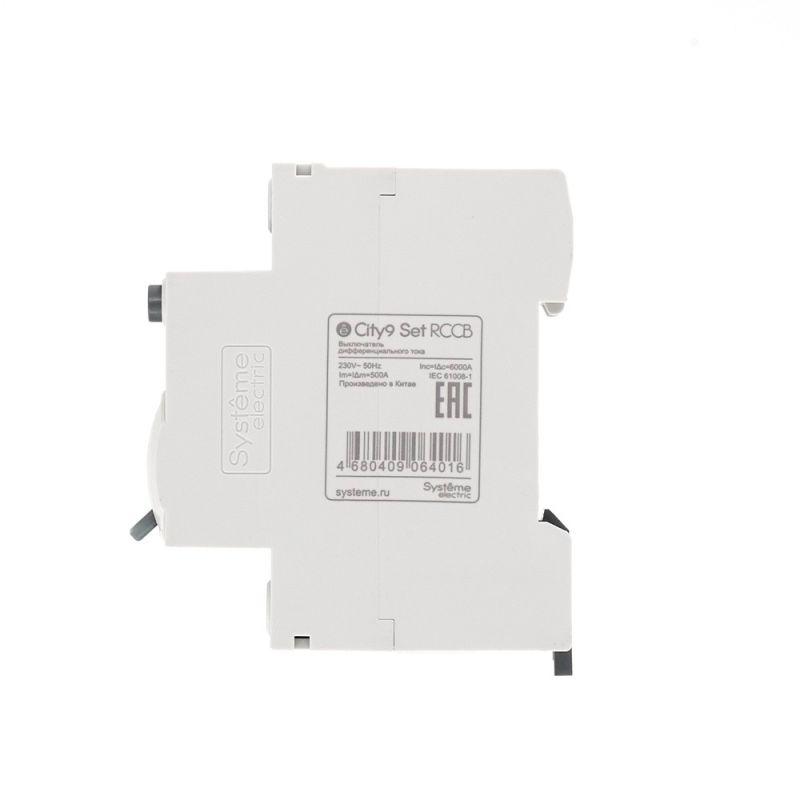 Выключатель дифференциального тока (УЗО) 2п 25А 30мА тип AC City9 Set 230В SE C9R36225