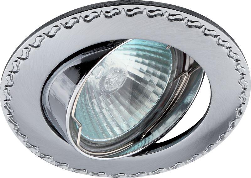 Светильник точечный KL23А SCH/CН 50Вт MR16 12В литой поворотн. "контур с рисунком" сатин хром./хром. ЭРА C0043712