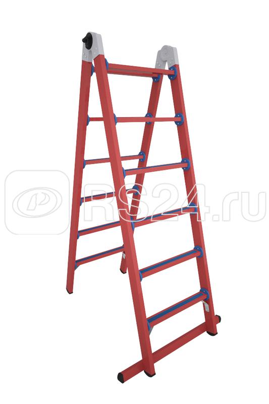Лестница диэлектрическая ЛСПТД-2.0 трансформируемая в стремянку стеклопластик. Антиток Д436963