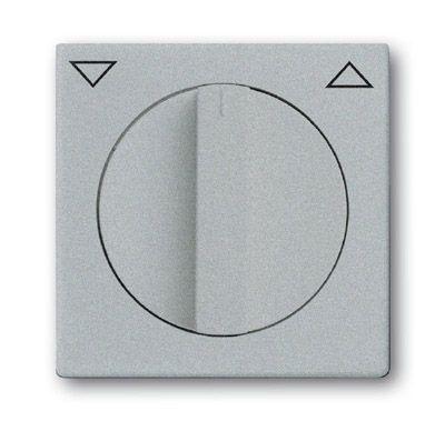 Плата центральная с поворотной ручкой с маркировкой для механизма выкл. жалюзи 2712/2713 U и 2722/2723 U solo/future серебристо-алюм. ABB 2CKA001710A3661