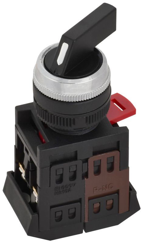 Переключатель АLС-22 2 фикс. полож. I-O 1НО+1НЗ черн. GENERICA BSW10-ALC-2-K02