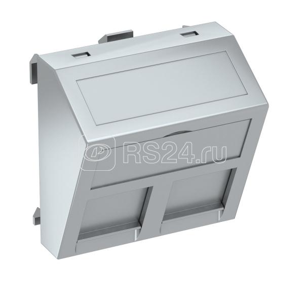 Корпус компьютерной розетки Modul45 тип F (наклонный) 45х45мм DTS-2F AL1 серебр. OBO 6119260