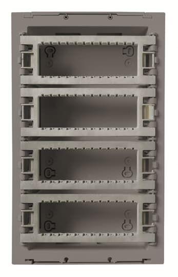 Бокс поста централизации открытого монтажа на 24 модуля (4 ряда) антрацит ABB 2CLA129400T1801