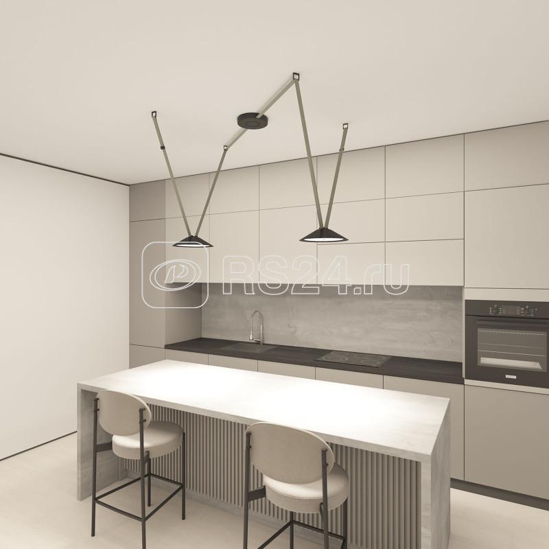 Светильник для трека-ремня Belty Flow 20Вт 4000К IP20 48В DC 300х71мм RA90 120град. со светодиодом алюм. черн. DENKIRS 723159