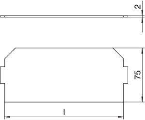 Заглушка для лючков/рамок 165х75мм LPA GB2 FS OBO 7407588