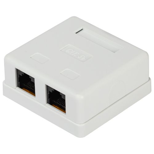 Розетка компьютерная 2-м RJ45 кат.5E неэкранир. Эра Б0056902