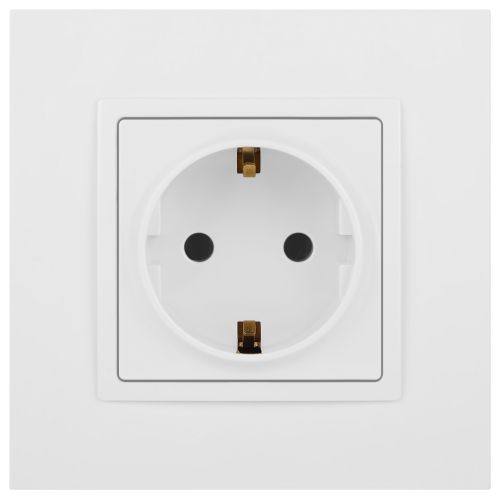 Розетка Elegance 14-2101-01М 16А 250В 2P+E Schuko матов. бел. Эра Б0065800
