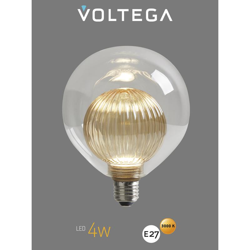 Лампа светодиодная филаментная Loft 271 G125G8027 4Вт 3000К E27 Voltega 8572