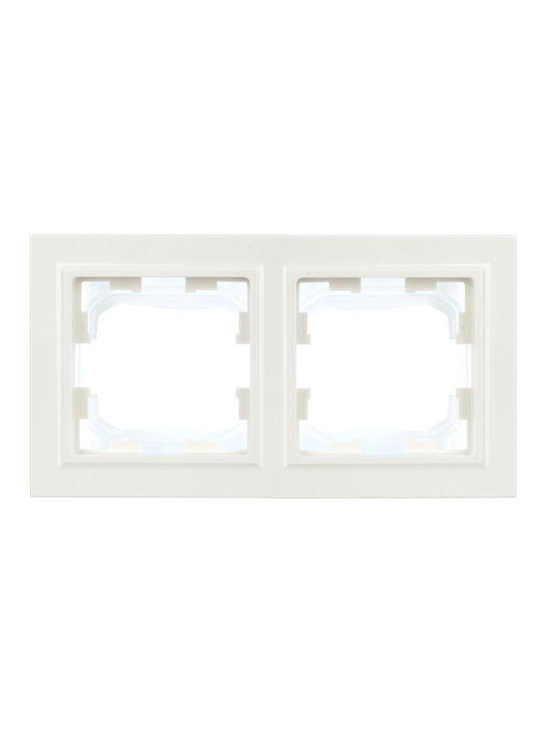Рамка 2-м IP44 BRITE РУ-2-БрБ-44 бел. IEK BR-M22-44-K01