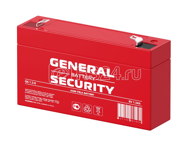 Аккумулятор 6В 1.3А.ч General Security GS1.3-6