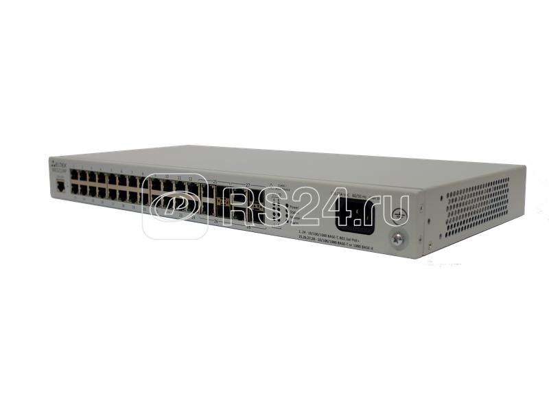 Коммутатор Ethernet 24 порта 10/100/1000 Base-T (PoE/PoE+) 4 порта 10/100/1000 Base-T/1000Base-X (SFP) L2 220В AC ELTEX MES2124P_AC