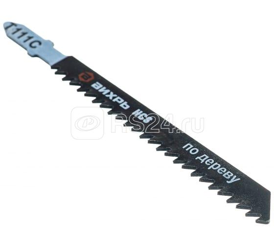 Пилка для лобзика Т111C по дереву грубый рез 100х75мм (блист.2шт) Вихрь 73/10/5/7