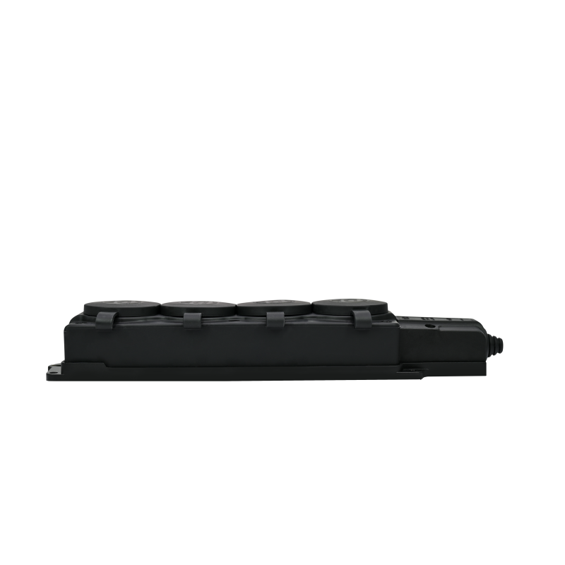 Колодка удлинителя 4-м MultiSet 16А 250В IP44 с заземл. каучук черн. SE MST4104BK