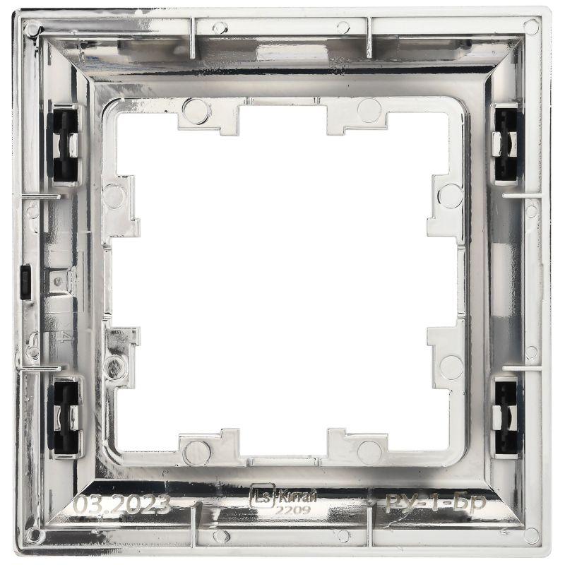 Рамка 1-м BRITE РУ-1-Бр хром/черн. IEK BR-M12-12-2-K23