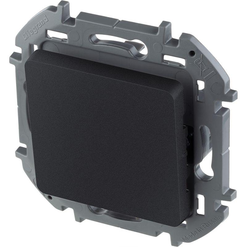Переключатель 1-кл. Inspiria 10А IP20 250В 10AX механизм антрацит IEK 673653
