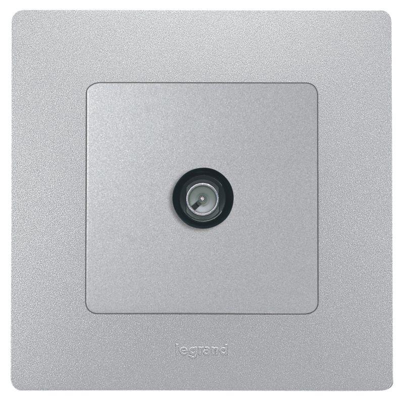 Розетка телевизионная оконечная TV СП Etika 5дБ 5-862МГц механизм алюм. IEK 672465