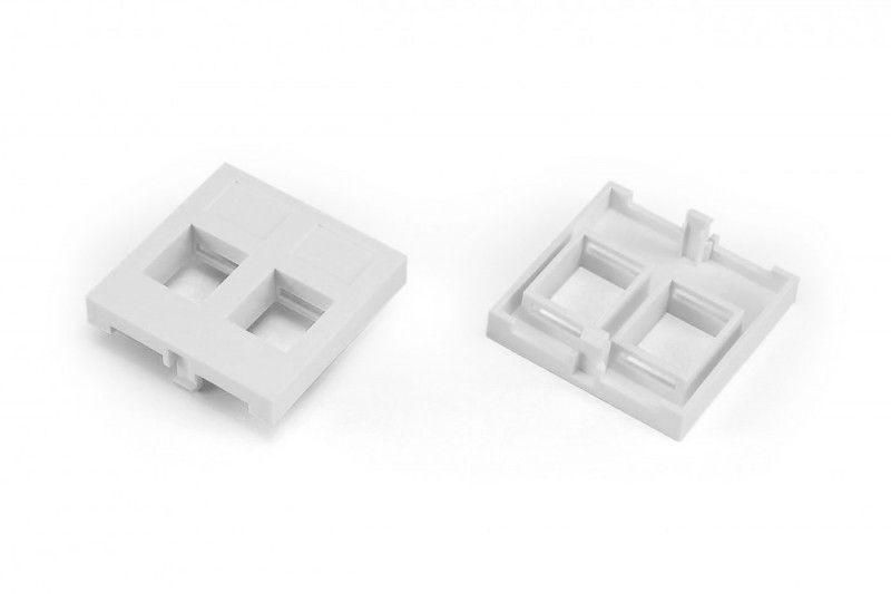 Вставка SIP2-2N-M45-45 45х45 (аналог Mosaic) для 2х модулей формата Keystone Jack ROHS бел. Hyperline 247229