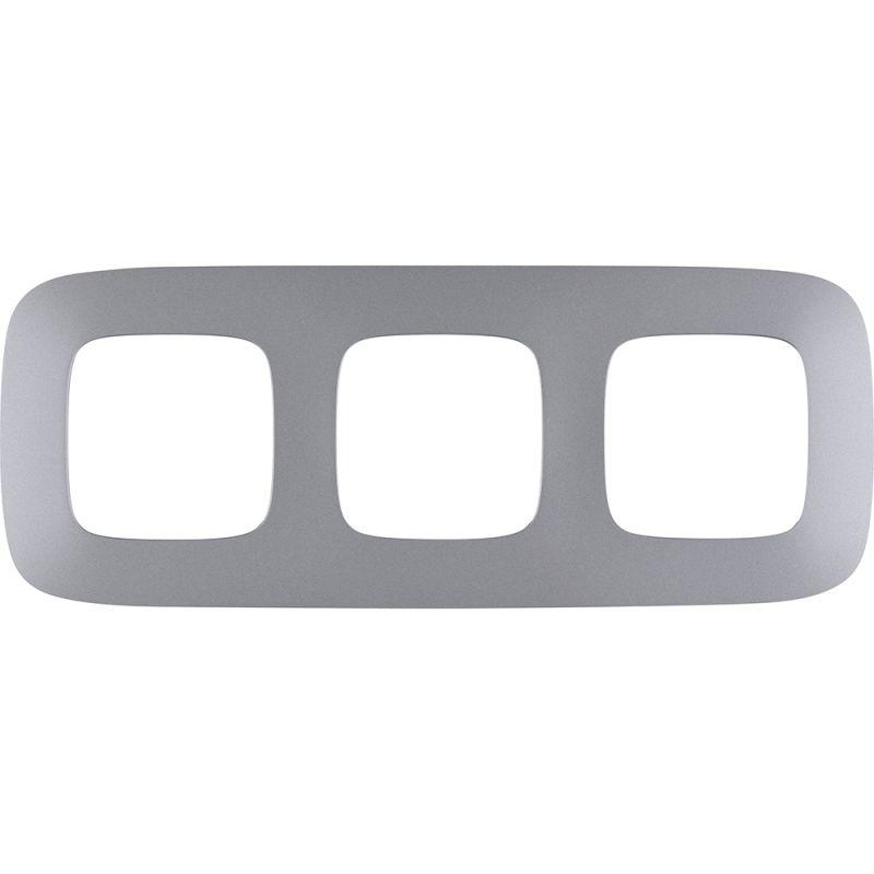 Рамка 3-м Valena Allure универсальная алюм. Leg 754393