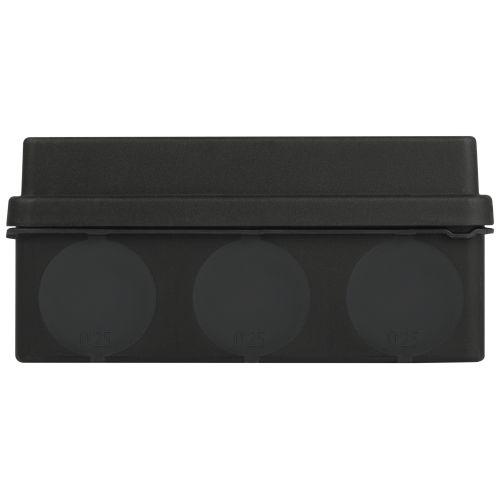 Коробка распаячная 150х110х70мм двухкомпонентн. HF стойкая к УФ прямой монтаж IP67 черн. KOR-150-110-70-11g-2MP-B Эра Б0062841