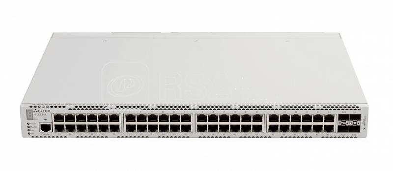 Коммутатор Ethernet 48 портов 10/100/1000Base-T 4 порта 10GBase-R (SFP+)/1000Base-X(SFP) L3 2 слота для модулей питания ELTEX MES3348