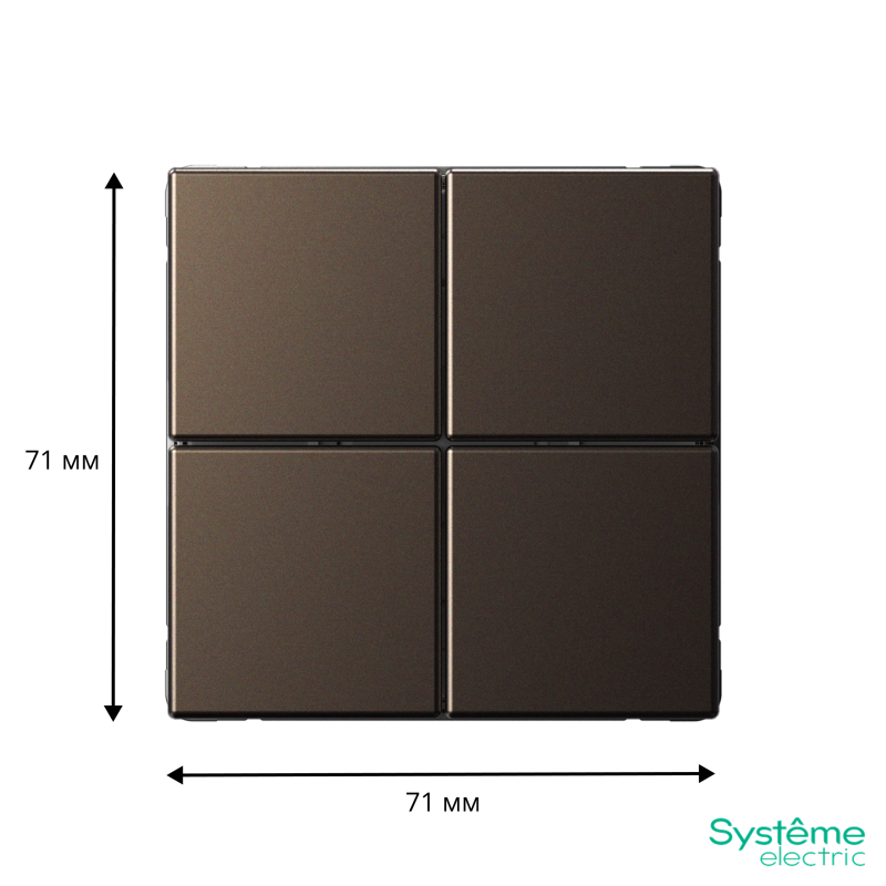 Выключатель сценарный 4-кл. ArtGallery (сх. 1) мокко SE GAL000674