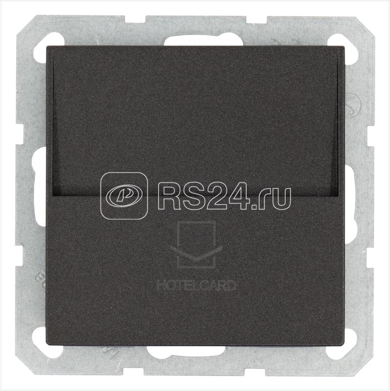 Выключатель карточный 10А IP20 отельный механизм антрацит Jasmart G6209B