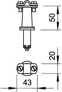 Держатель проволоки кровельный 133 A OBO 5202248