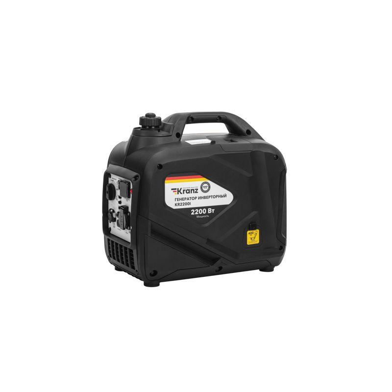 Генератор инверторный KR2200I 2.2кВт 230В 4л закрытый корпус ручной старт KRANZ KR-16-1141
